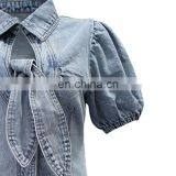 LAITE D2132 Women Denim Casual Dress Women Bodycon Bow Dress Girl's Dress thumbnail-5