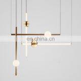 Modern Simple Nordic Decorative Light Cylinder Linear LED Chandelier Pendant Light thumbnail-3