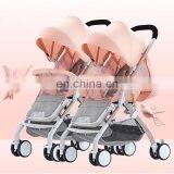 2018 European Luxury Baby Twin Stroller 3 in 1 thumbnail-4