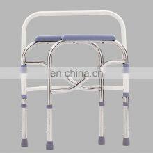 Elderly Shower Toilet Steel Commode Chair With Bedpan thumbnail-3