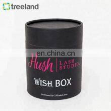 Elegant Black Cardboard Paper Tube Package Round Black Cardboard Gift Box Paper Tube for Gift Packaging thumbnail-1