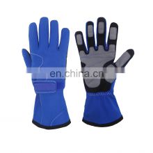 Handlandy blue cool synthetic leather driver custom sim motor bike go karting motorcycle motorbike racing gloves