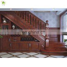 Carving Luxury Oak Wooden Inside Balusters Stair Railings Design Decorative Wood Stair Handrail thumbnail-4