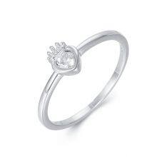 s925 silver ring female simple small fresh crown ring ins style diamond ring