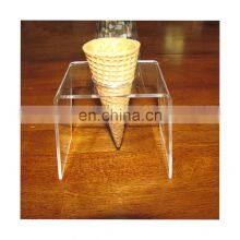 Customized Single Plastic Icecream Holder Acrylic Ice Cream Cone Display