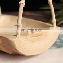 Eco Friendly Thickened Multifunctional Bar Hotel Ramadan Wedding Bamboo Root Fruit Plate and Wooden Decorations Plate Series thumbnail-4