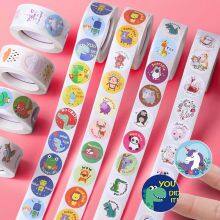 500pcs/roll Stickers School Encouraging Stickers Children Inspirational Kindergarten Primary School Little Cute Animal Labels thumbnail-1