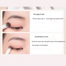 10 Pcs Cosmetic Brush Pu Leather Package Under-eye Eyeliner Smudging Brush Soft Hair Detailing Eyeshadow Brush Set thumbnail-3