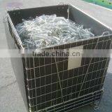 Folded Wire Mesh Steel Forklifts Stacking Container thumbnail-4