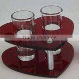 Promotional acrylic heart-shaped cup holder