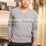 Men's v Neck Pure Cashmere Knits Pullover thumbnail-1