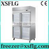 4 Glass Doors Upright Kitchen Refrigerator thumbnail-1