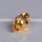gold plated MCX female to SMA female coaxial adapter