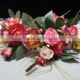 Wholesale Artificial Rose Flower Wedding Crown Head Band Tiara Flower Crown thumbnail-5