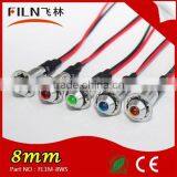 Wenzhou FILN Colorful Light Metal 8mm DC Led 12v Indicator Lamp With Wire thumbnail-1