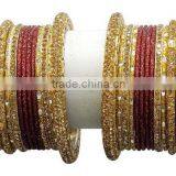 Indian Gorgeous Indian Party Wear Wedding Multi Color Bangle For Girls & Women thumbnail-6