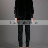 Rex14008 Long Women Cheap Black Rex Rabbit Coat