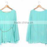 2016 Ocean Green Top Quality Cape Top With Belt For Girls in China thumbnail-5