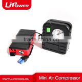 12v mini air compressor tyre inflator air pump fro portable car jump starter