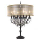 Modern Black Crystal Bedside Table Lamp for Bedroom thumbnail-5
