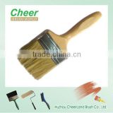 white bristle with wooden handle paint brush