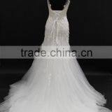 Best Selling Wedding Gown Sexy Low Back Lace up Back Sleeveless Mermaid Wedding Dress thumbnail-6