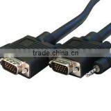 SVGA Monitor Cable Male to Male With 3.5MM Audio