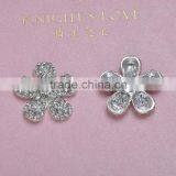 (M0297) 25mm Diameter Rhinestone Metal Embellishment,silver Plating,flat Back