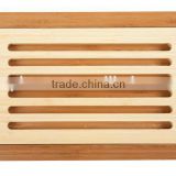 Bamboo Bread Cutting Board with Crumb Catcher 14.5 x 9.4 x 1.3inch eco-friendly bamboo bread slicer