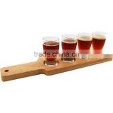 Beer Tasting Serving Paddle Beer Flight 6-Ounce Clear Pilsner Glass Set                        
                                                Quality Choice