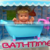 Plastiic toy of bath baby with puping tap