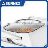 SUNNEX Factory Price Modern Designed Mirror Polished Stainless Steel Digital Control 4.5 Litre Catering Electric Chafing Dish thumbnail-1