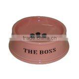 Deal Dog Bowl With Wording "The Boss"