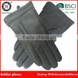 Helilai Factory Men Plain Warm Winter Driving Black Leather Men Leather Gloves
