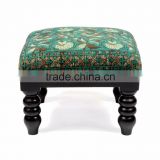 Natural Livings Cotton Printed Wooden Stool