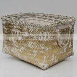 New Metalic Bamboo Basket For Storage And Home Decoration thumbnail-2