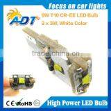 Auto Lamp High Power T10 Pcb Plus 168 9w 10*31mm CR 3*3W Total 9W Car Led Light White Color
