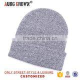 Women Men Gray Fitted Beanie Cap Hat thumbnail-4