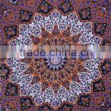 Hippie Mandala Block Printed Tapestry Wall Decor Throw Table Cover 100% Cotton Bedspread Indian Jaipur Manufacturer & Wholesaler thumbnail-1