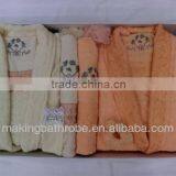 HIgh Quality Classical 100% Cotton Terry Bathrobe Slippers Gift Set thumbnail-3
