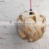 11.24-7 A Handmade Thin Strips of Beautiful Cherry, Ash or Walnut Wood Lampshade Perfect for Any Room