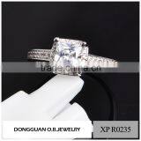 Personalized White Zircon Silver Ring Designs For Girl/Sterling Silver Ring thumbnail-2