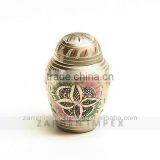 Multi Color Engraved 3" Keepsakes Urn Brass thumbnail-1