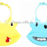 Colorful and cute Soft Silicone Baby Bib, Easy to Rinse and Re-use Baby Bibs