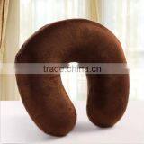 Removable Coffee Cover Memory Foam Neck U-Shape Headrest Pillow Car Air Flight Travel Pillow thumbnail-1