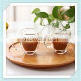 Heat-resistant Double Wall Coffee Glass Hand Blown Double Wall Glass Coffee Cup for Sale thumbnail-1