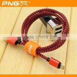 PNGXE Hot Sale High Quality Nylon Braided Usb Charger Cable for Iphone 5 Data Cable thumbnail-3