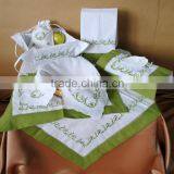 Embroidery Cotton Linen Mixed Color Border Table Clothes