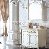 Solid Wood Classic Bathroom Cabinet /curved White Bathroom Vanity/floor Mouned Bathroom Vanity WTS325