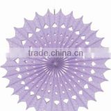 YiWu Wholesale tissue decoration Lilac Fan Decoration 16" inch